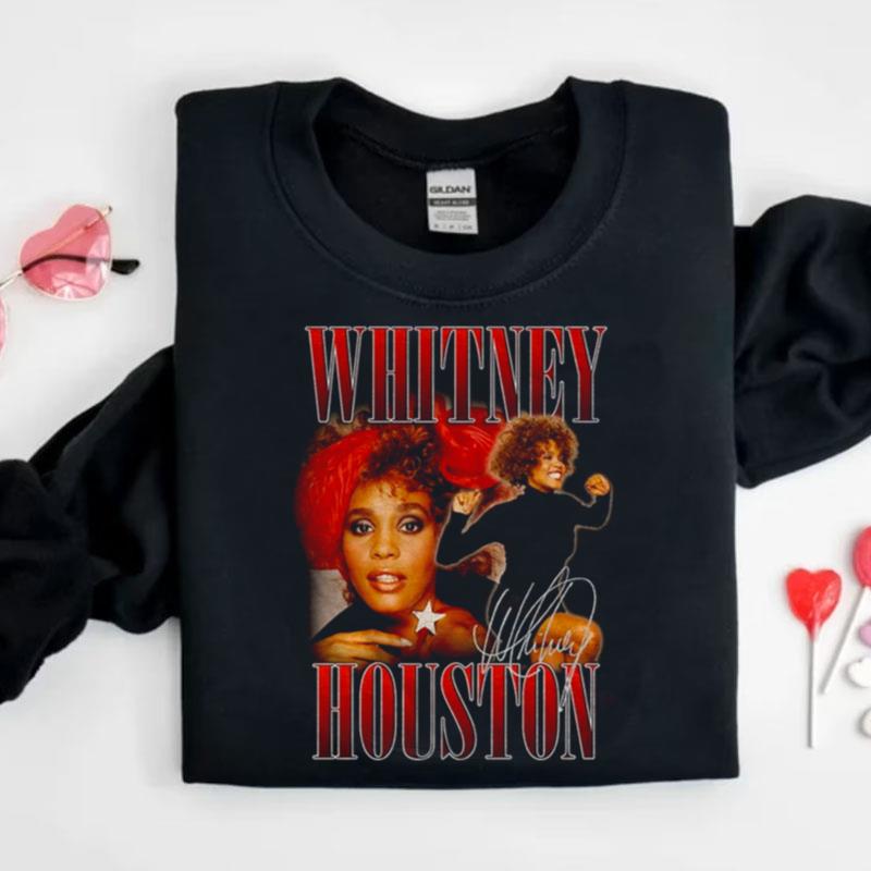 Black Whitney Houston 90S Homage Shirts