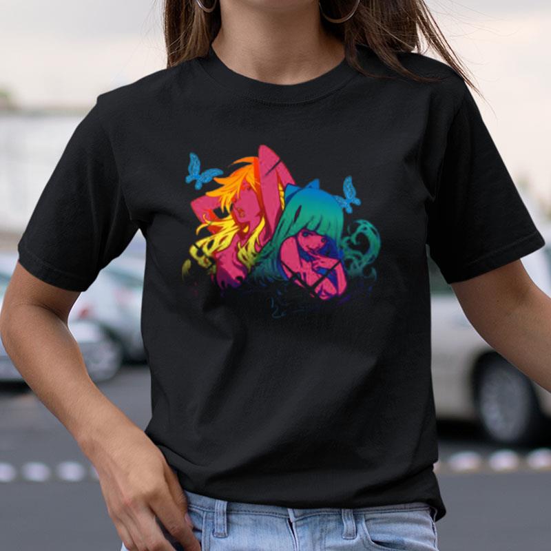 Colored Panty And Stocking Design Shirts