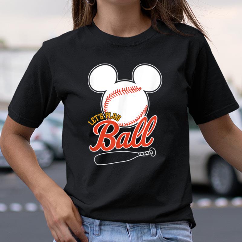 Disney Mickey Lets Play Ball Baseball Shirts