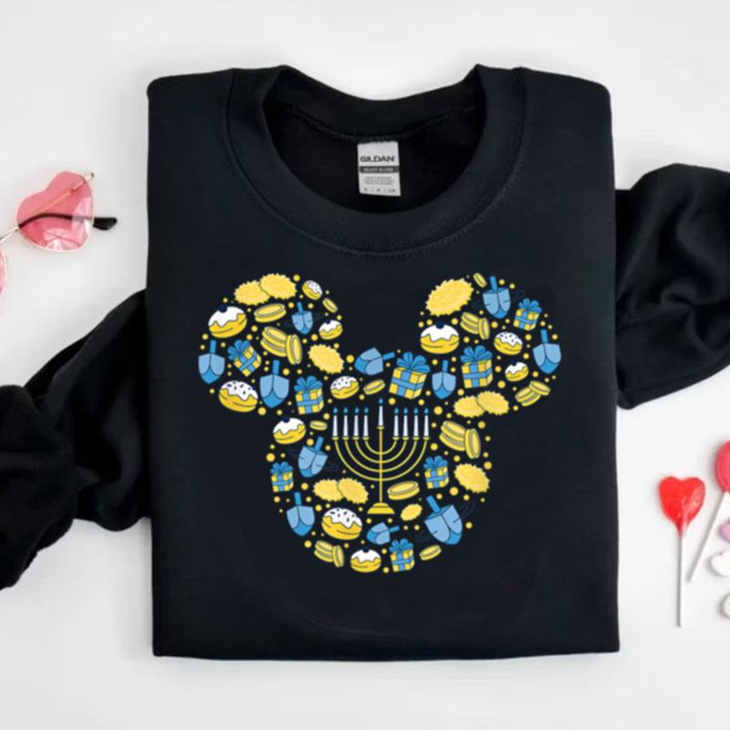 Disney Mickey Mouse Icon Hanukkah Chanukah Dreidel Menorah Shirts
