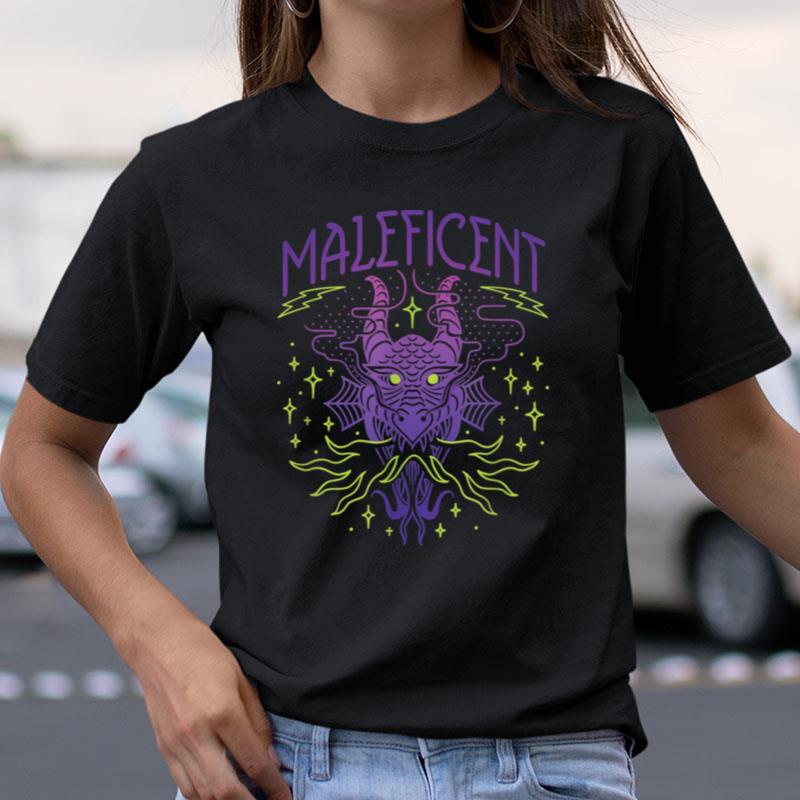 Disney Villains Maleficent Dragon Line Design Shirts