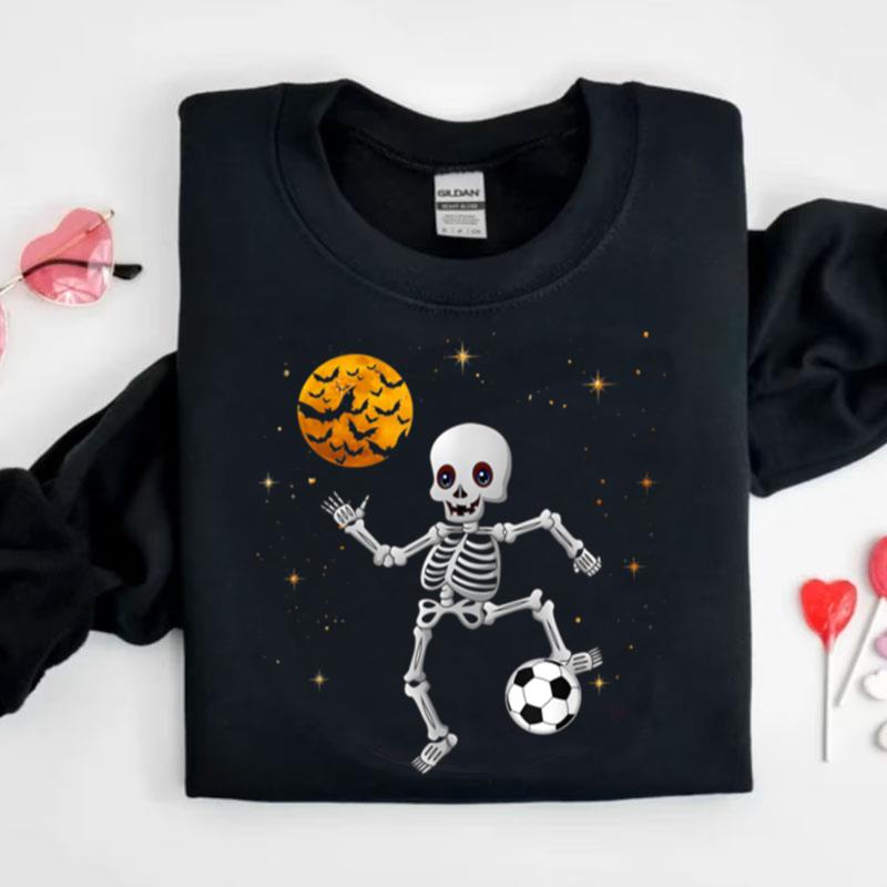 Funny Skeleton Soccer Halloween Men Shirts