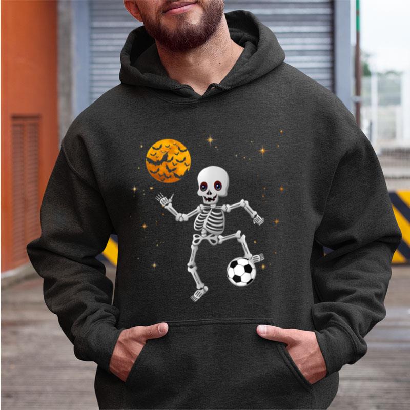 Funny Skeleton Soccer Halloween Men Shirts