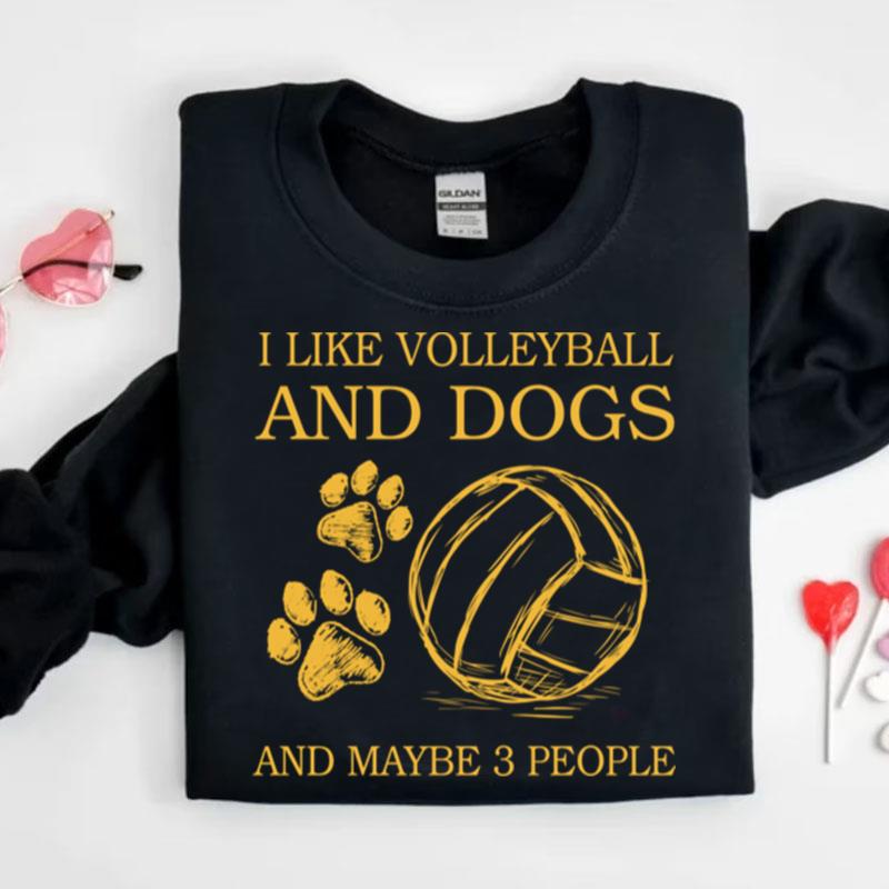 I Like Volleyball And Dogs And Maybe 3 People Shirts