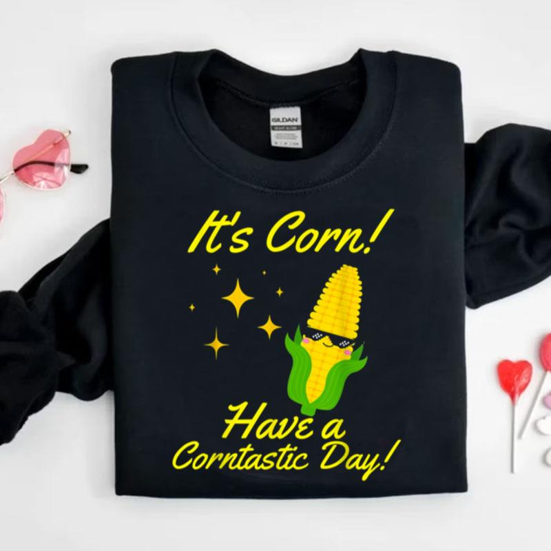 It's Corn Word Pun Corntastic Day Costume Funny Kids Womens Its Corn Shirts