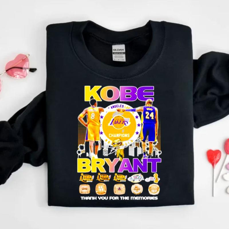 Kobe Bryant Los Angeles Lakers Nba Final Thank You For The Memories Signature Shirts