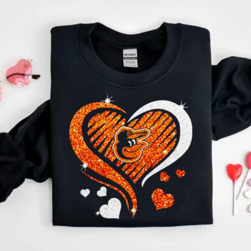 Love Baltimore Orioles Heart Shirts