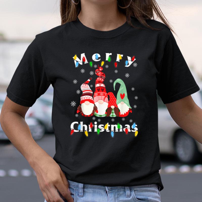 Merry Christmas Light Gnome Pajamas Shirts