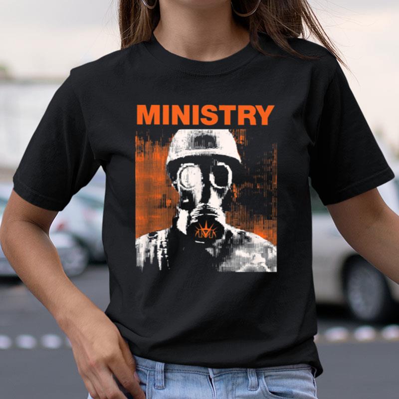 Ministry Orange Gas Mask Shirts