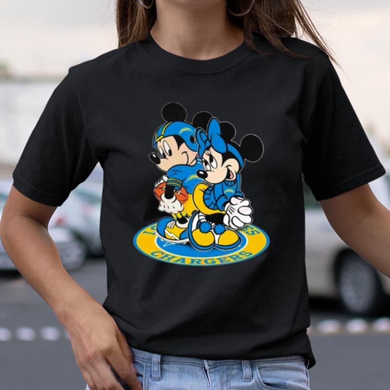 NFL Los Angeles Chargers Mickey Mouse And Minnie Mouse Shirts