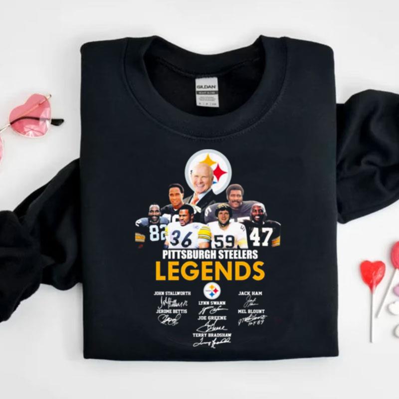 Pittsburgh Steelers Legends Team Signatures Shirts