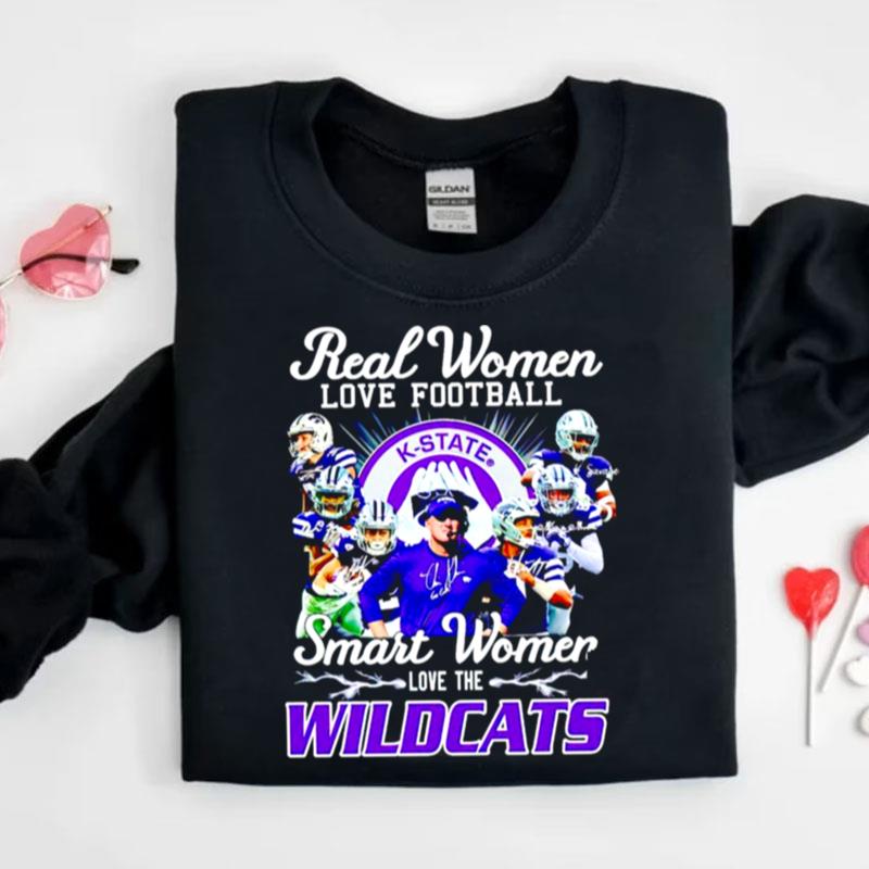 Real Women Love Football Smart Women Love The Kansas State Wildcats Signatures Shirts