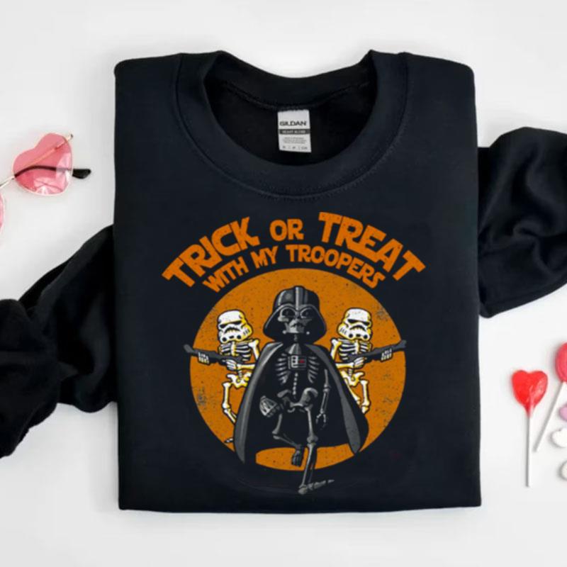 Retro Star Wars Darth Vader Trick Or Treat With My Troopers Shirts