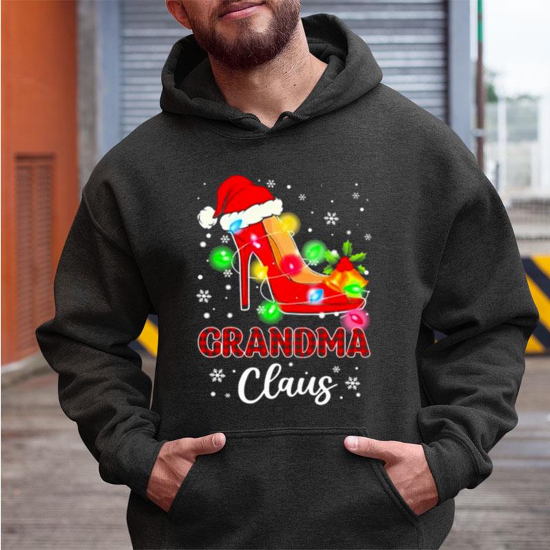 Santa High Heeled Grandma Claus Merry Christmas Light Shirts
