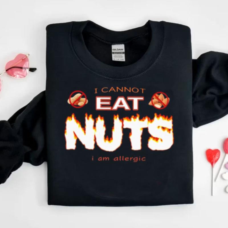 Snazzy Seagull I Cannot Eat Nuts I Am Allergic Shirts