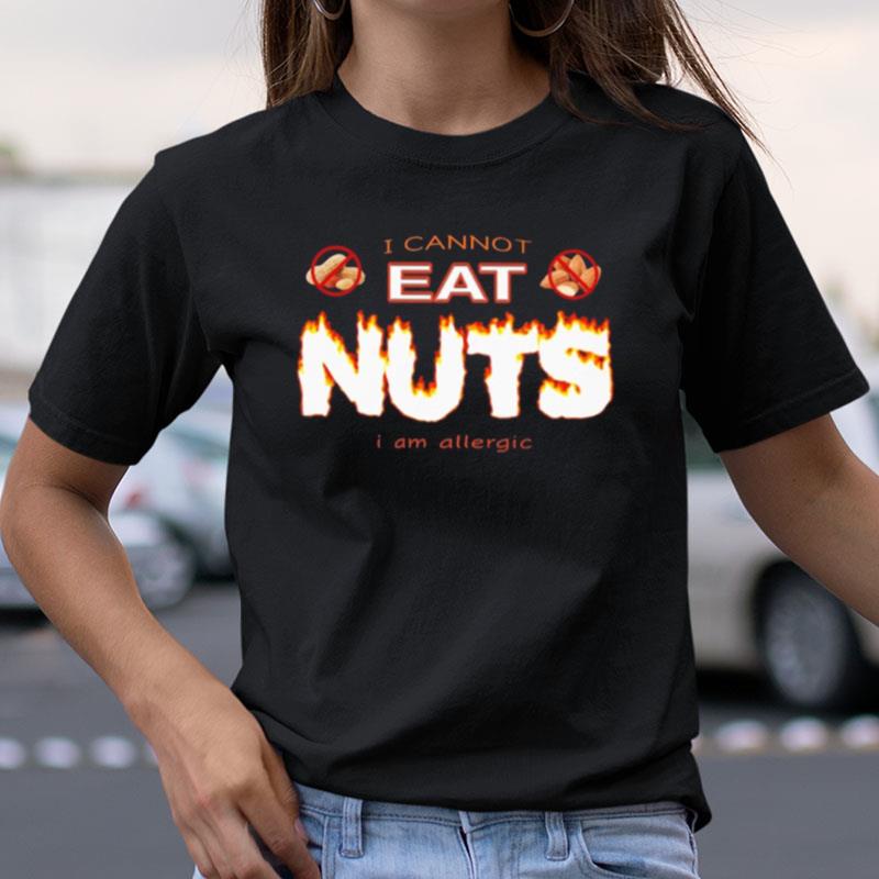 Snazzy Seagull I Cannot Eat Nuts I Am Allergic Shirts