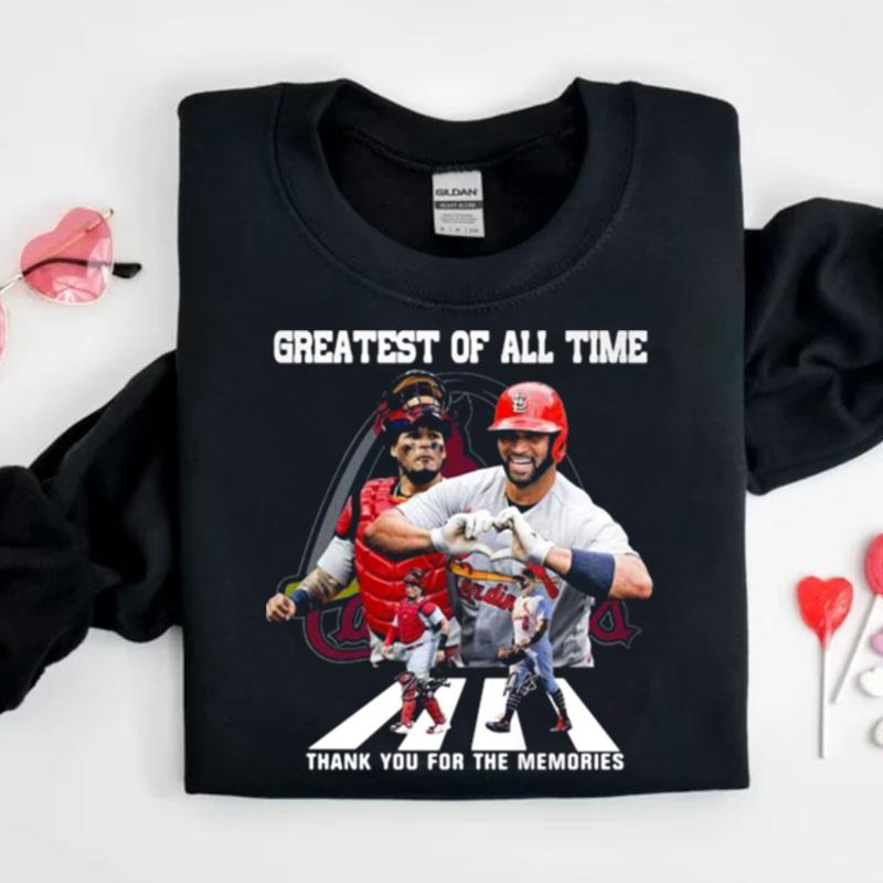 St Louis Cardinals Molina And Pujols Greatest Of All Time Abbey Road Thank You For The Memories Signatures Shirts