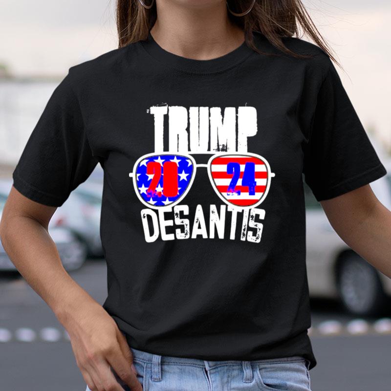 Trump Desantis 2024 Cool Sunglasses American Flag Shirts