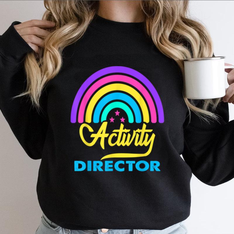 Vintage Activity Director Teacher Rainbow Professionals Shirts