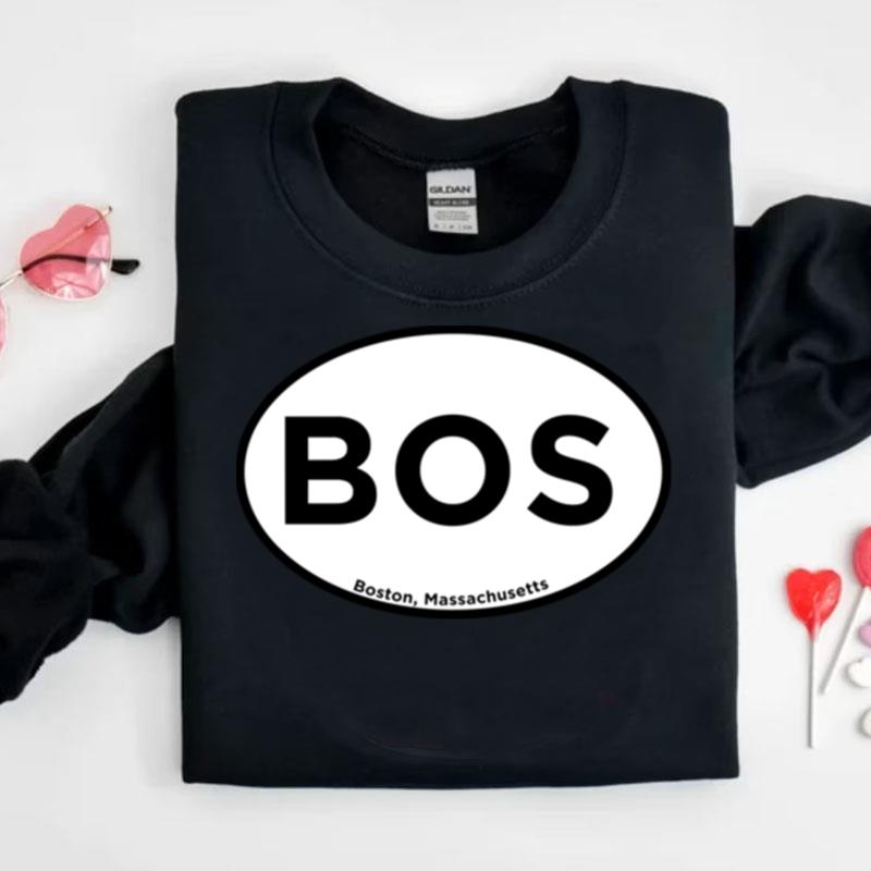 Boston Airport Code Bos Sticker Shirts