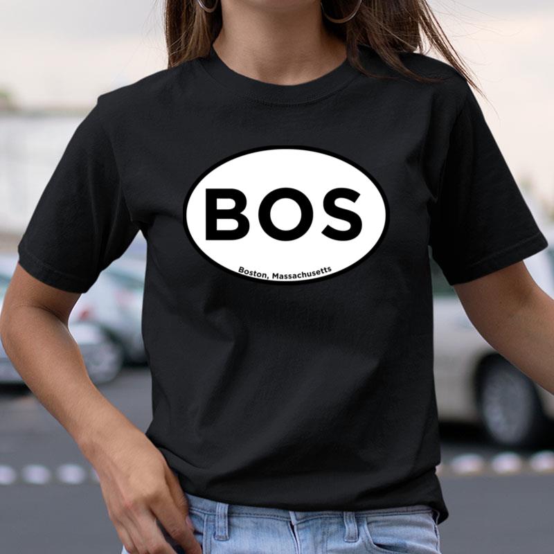 Boston Airport Code Bos Sticker Shirts