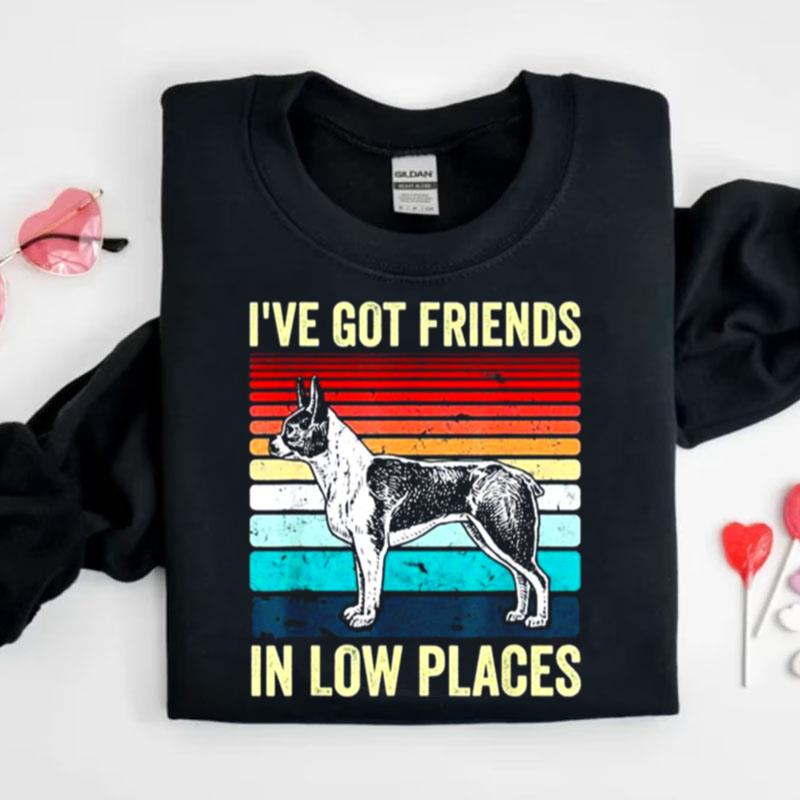 Boston Terrier Dog I've Got Friends In Low Places Shirts