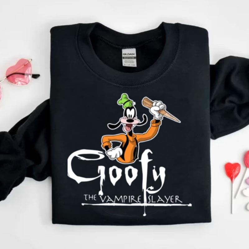 Cartoon Goofy The Vampire Slayer Disney Shirts
