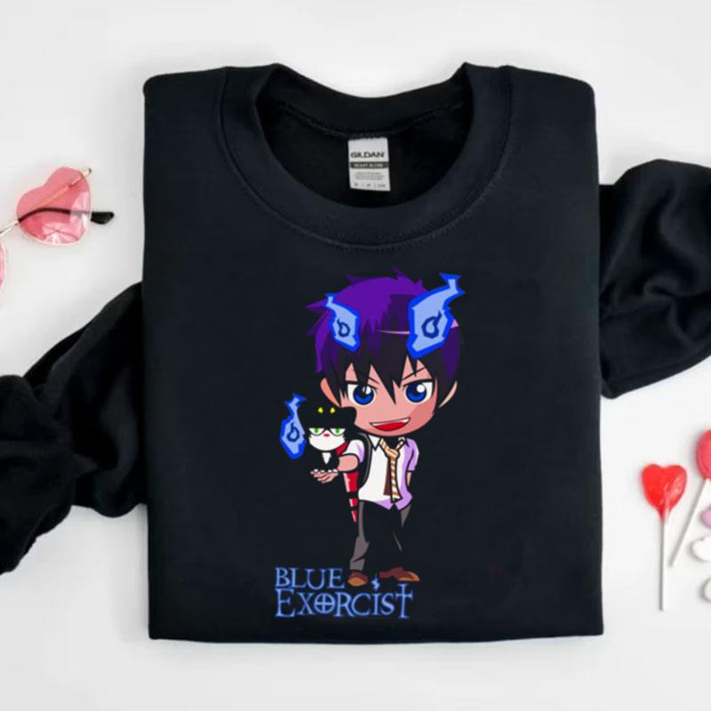 Chibi Rin Okumura The Blue Antlers Blue Exorcis Shirts