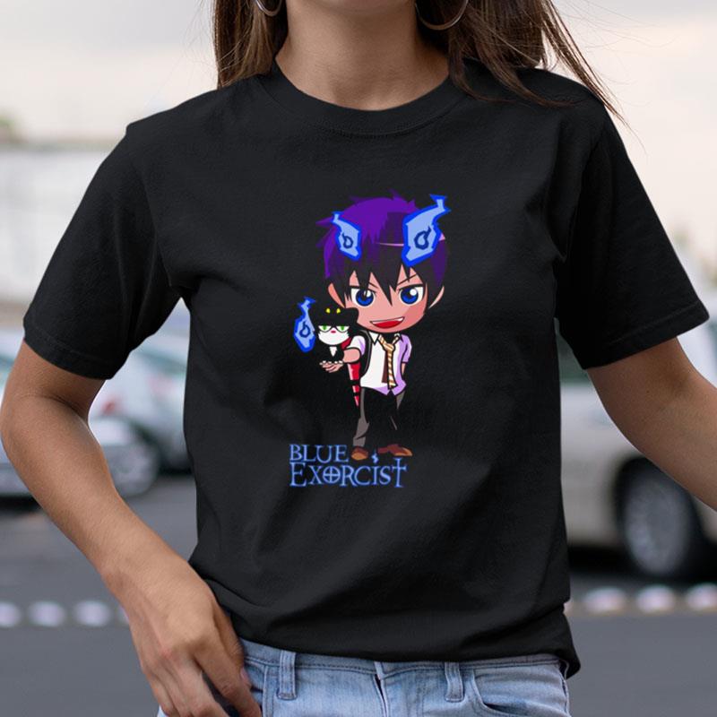 Chibi Rin Okumura The Blue Antlers Blue Exorcis Shirts