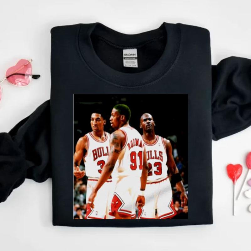 Dennis Rodman With The Bulls Squad Basketball Shirts