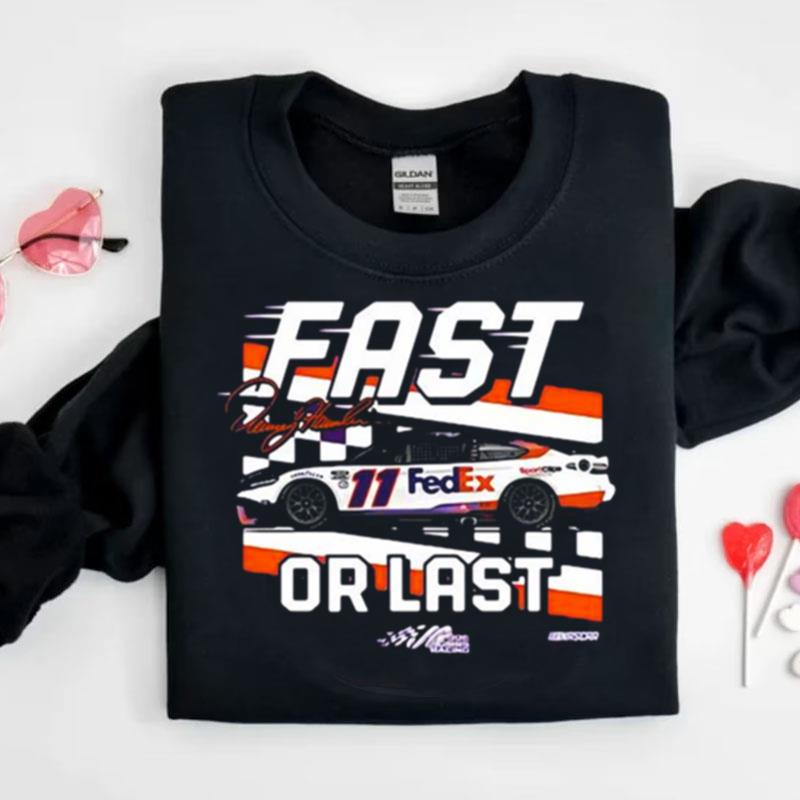 Denny Hamlin Checkered Flag Youth Fast Or Las Shirts