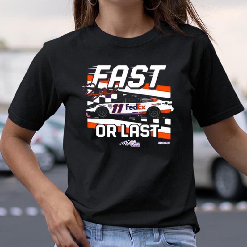 Denny Hamlin Checkered Flag Youth Fast Or Las Shirts