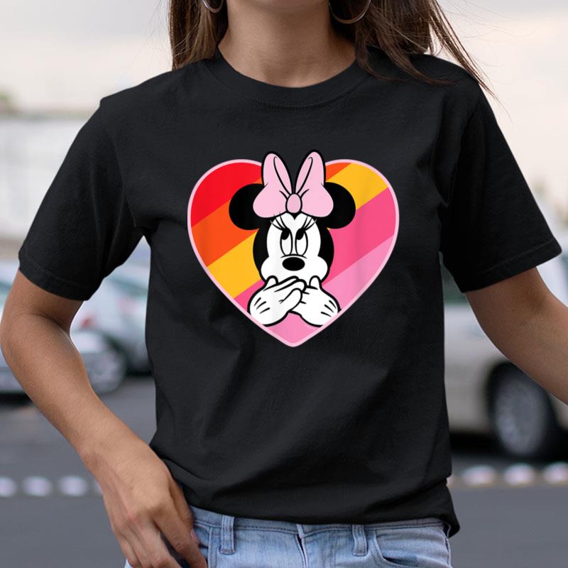 Disney Minnie Mouse Oops Rainbow Heart Shirts