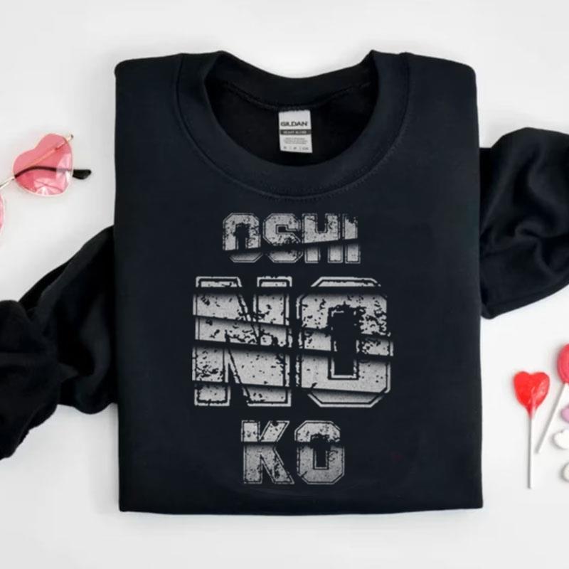 Distressed Design Oshi No Ko Text Shirts