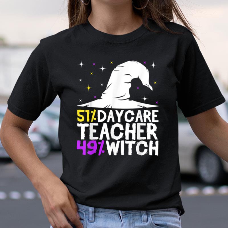 Halloween Witch & Daycare Teacher Childcare Provider Shirts