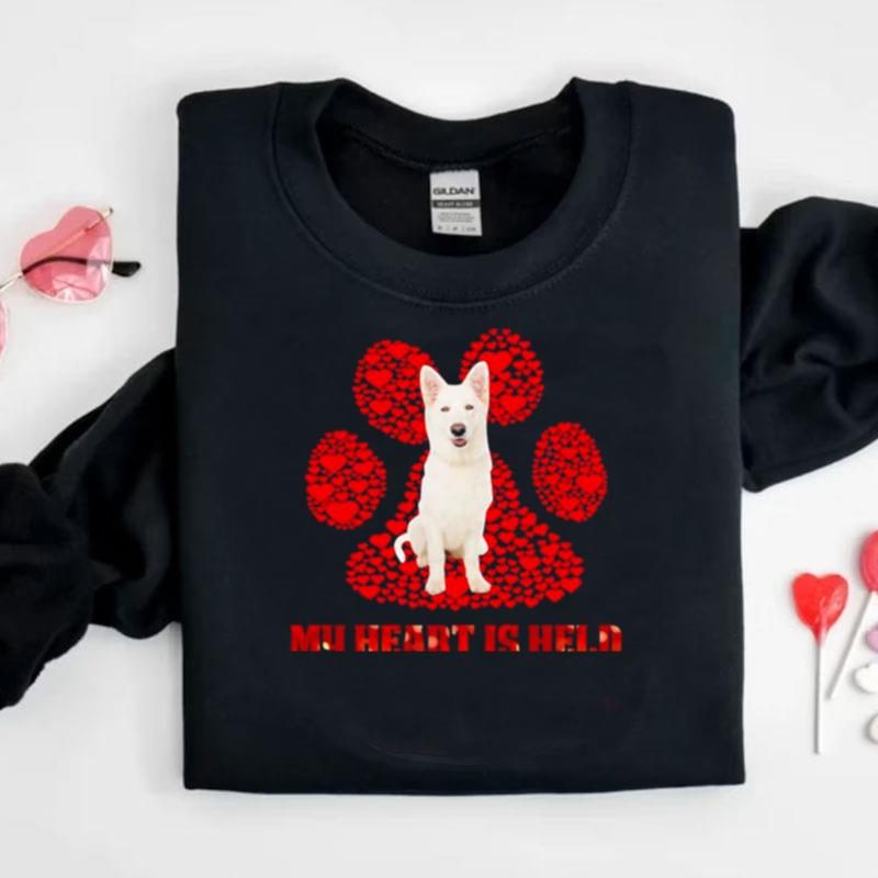 Held Paws Dog My Heart Is Held By The Paws Of A White German Shepherd Shirts