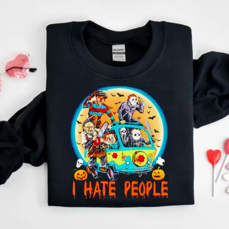 Horror Character I Hate People Halloween Shirts