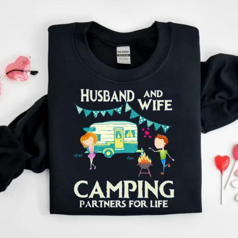 Husband And Wife Camping Partners For Life Shirts
