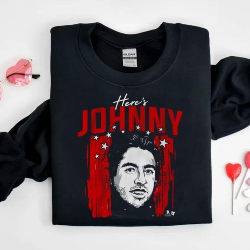 Johnny Gaudreau Here's Johnny Columbus Shirts