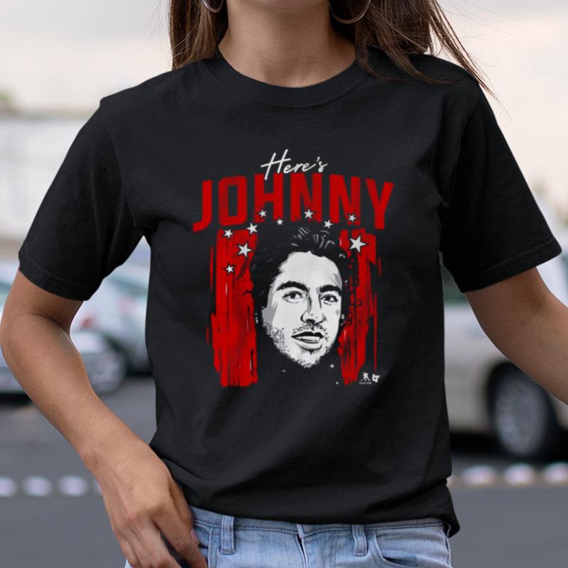 Johnny Gaudreau Here's Johnny Columbus Shirts