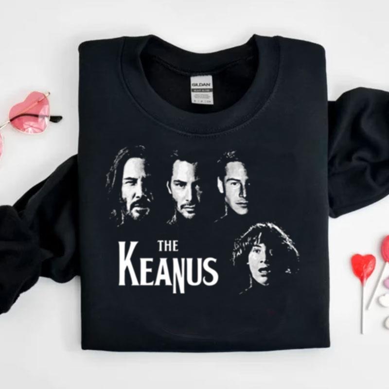 Keanu Reeves And Beatles Mashup Shirts