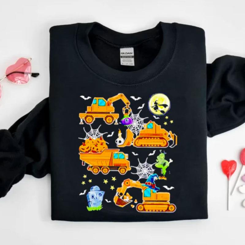 Kids Construction Vehicle Halloween Shirts