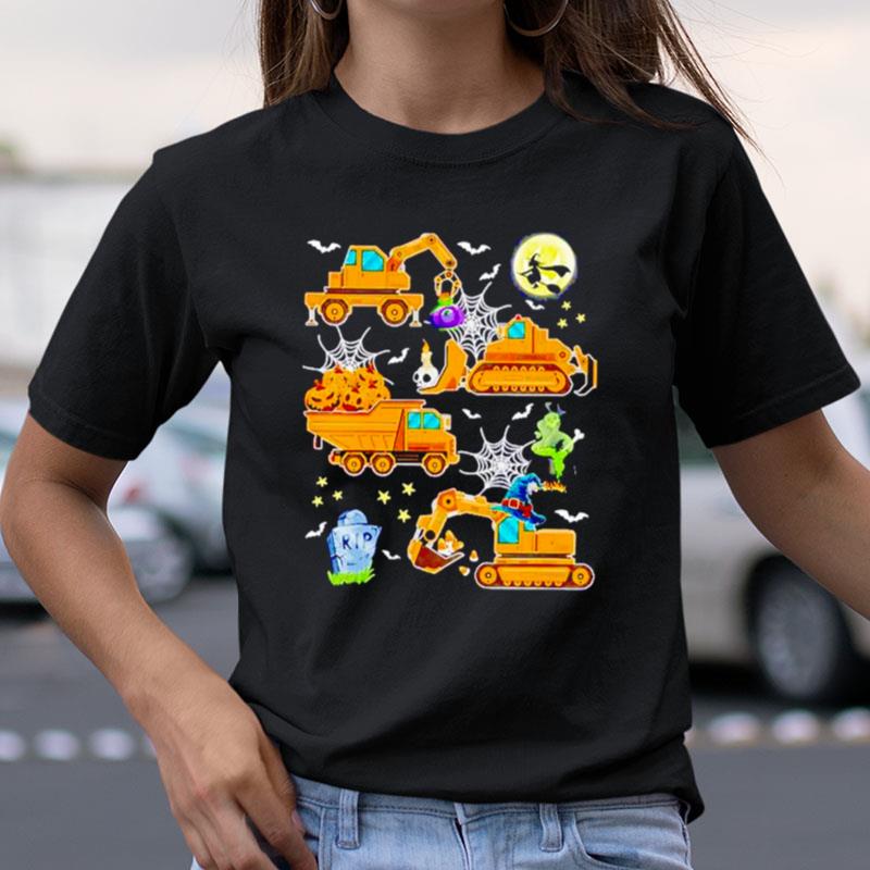 Kids Construction Vehicle Halloween Shirts