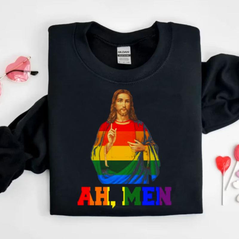 Lgbt Christian Ah Men Funny Lgbt Gay Pride Shirts