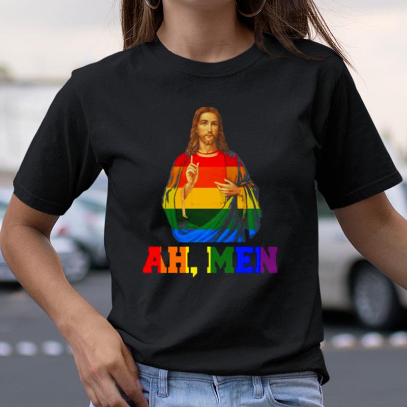 Lgbt Christian Ah Men Funny Lgbt Gay Pride Shirts