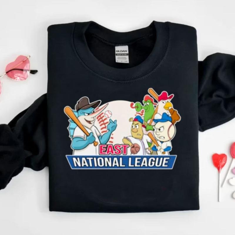 Marlins Versus National League East Baseball Mascot Shirts