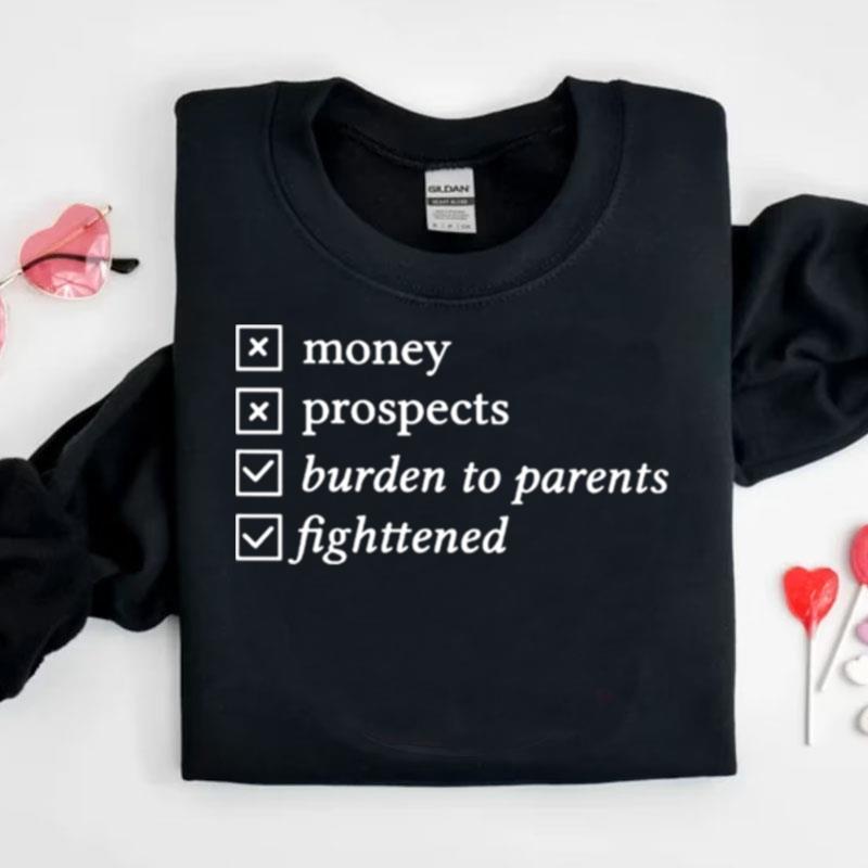 Money Prospects Burden To Parents Fighttened Shirts