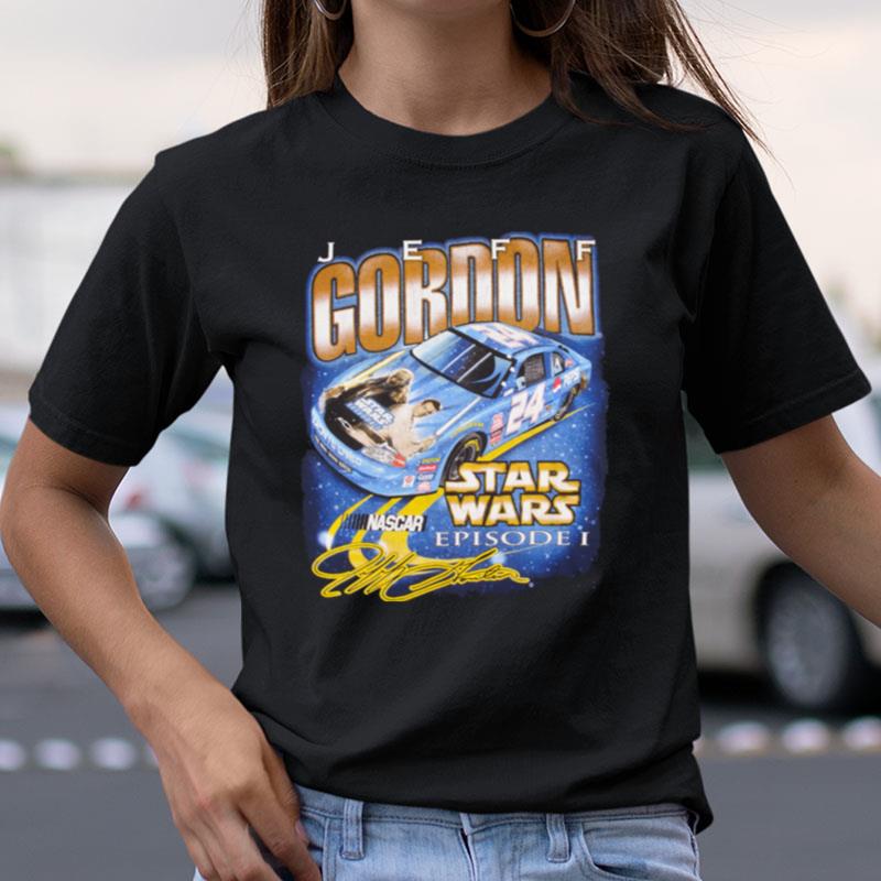 Nascar Racing Vintage Jeff Gordon Star Wars Episode 1 Phantom Menace Fan Gifts Shirts