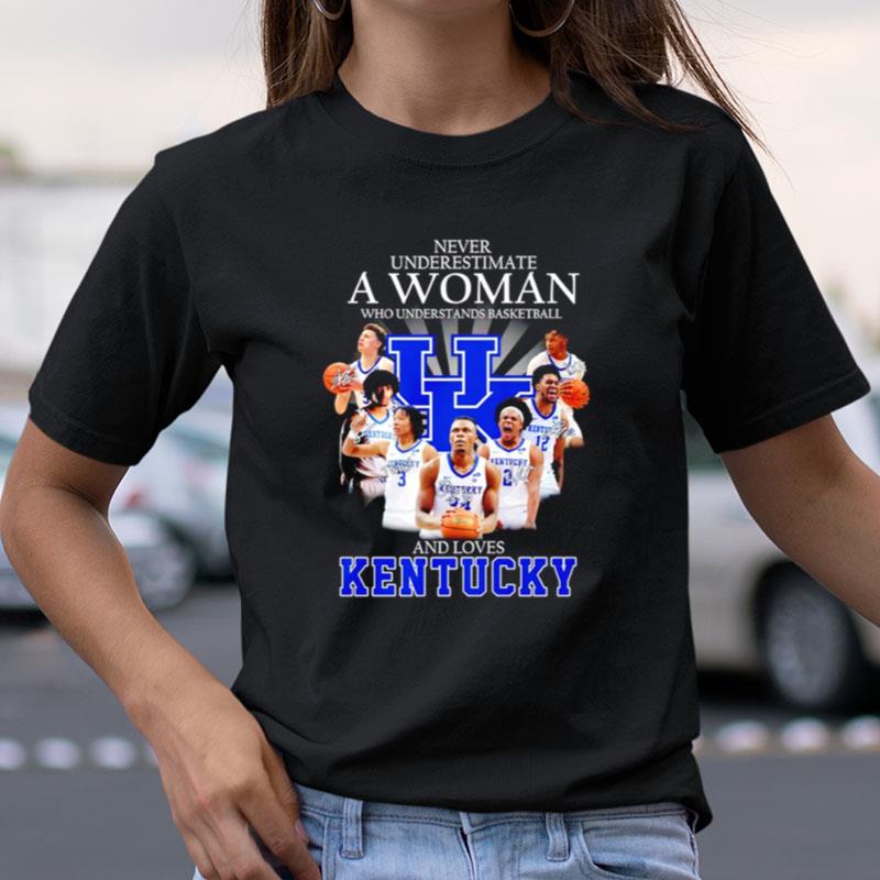 Never Underestimate Who Understands Basketball And Love Kentucky Wildcats Basketball Signature Shirts