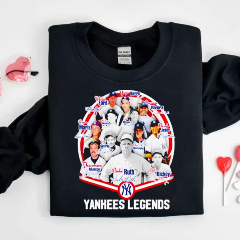 New York Yankees Players Yankees Legends Signatures Shirts